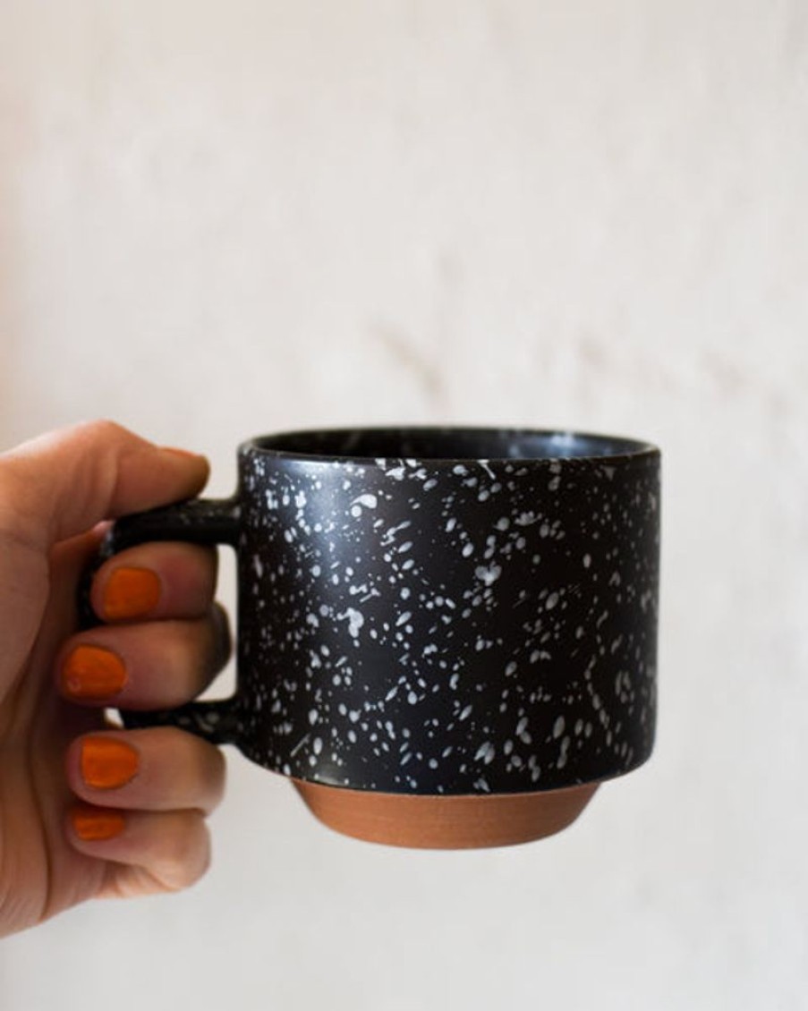 Home Decor chips japan | Chips Japan Stackable Mug - Black And White Splash