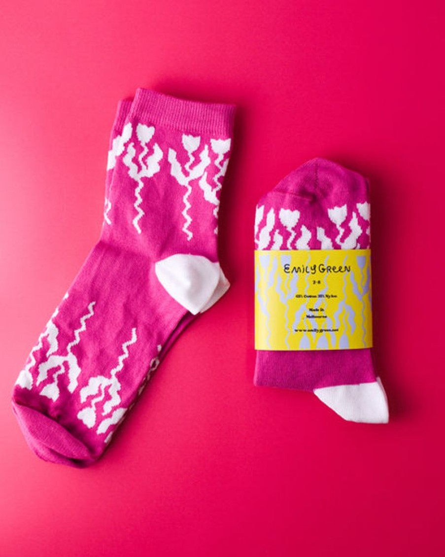 Accessories & Clothing Emily Green | Emily Green - Tulip Socks - Pink