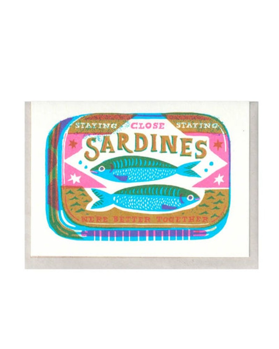 Cards The Printed Peanut | The Printed Peanut - Sardines A6 Card