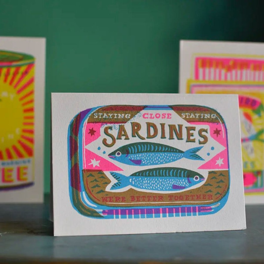 Cards The Printed Peanut | The Printed Peanut - Sardines A6 Card