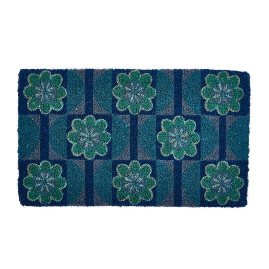 Home Decor Bonnie and Neil | Bonnie And Neil - Bloom Blue Door Mat - In Store Pick Up Only