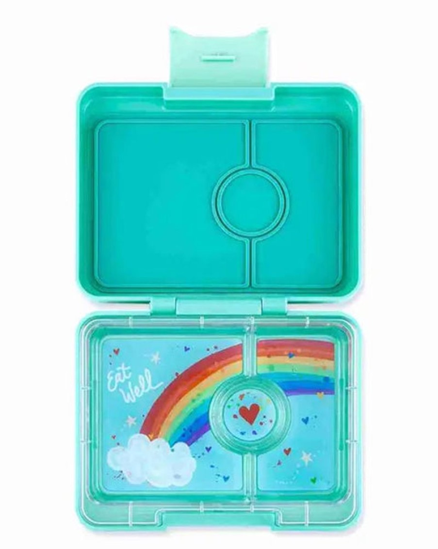 Kids & Babies Yumbox | Yumbox - Snack 3 Compartment Bento Box - Tropical Aqua