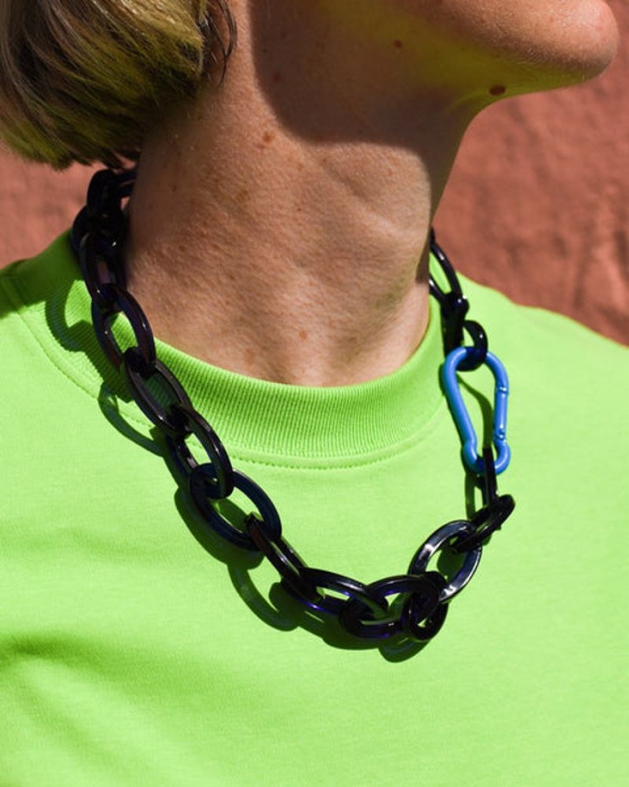 Jewellery Bianca Mavrick | Bianca Mavrick - Chain Link Necklace - Blue