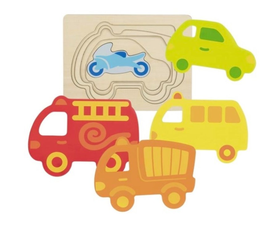 Kids & Babies GOKI | Goki - Vehicle Wooden Layer Puzzle