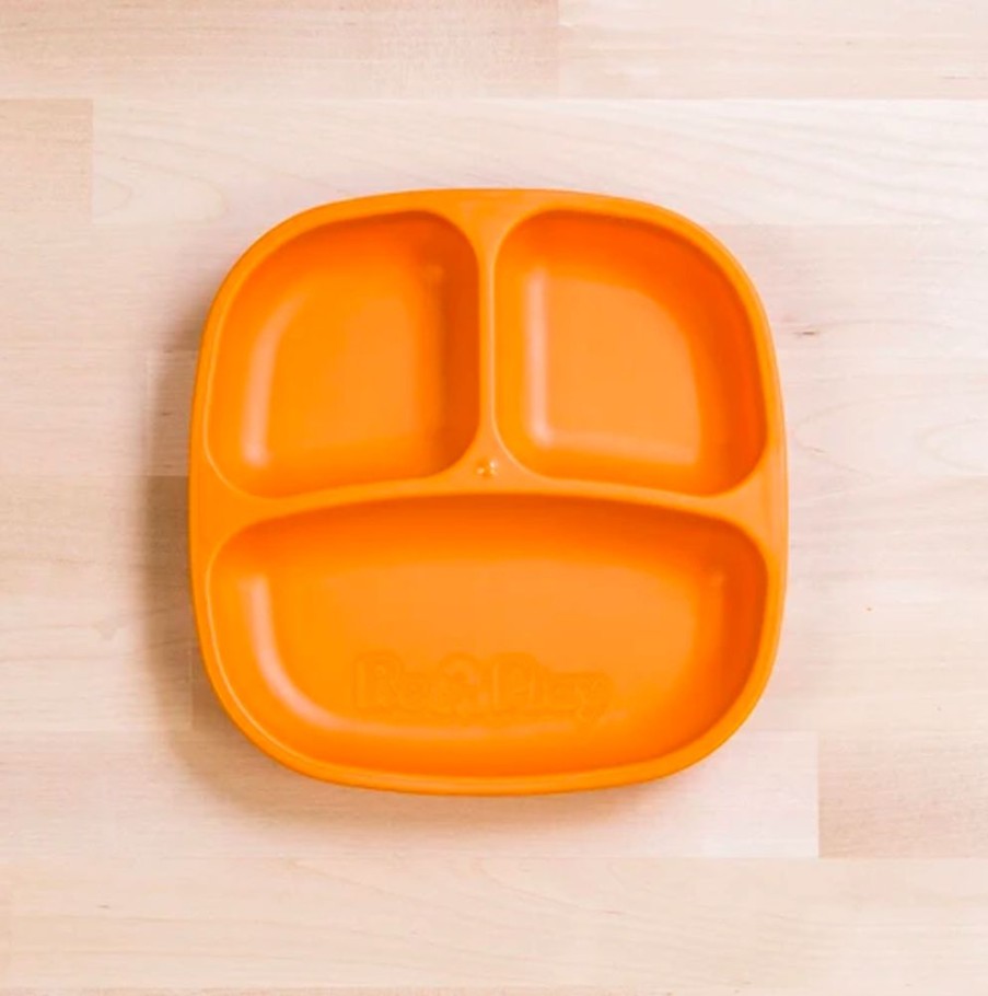 Kids & Babies Re-Play | Re-Play - Divided Plate - Orange