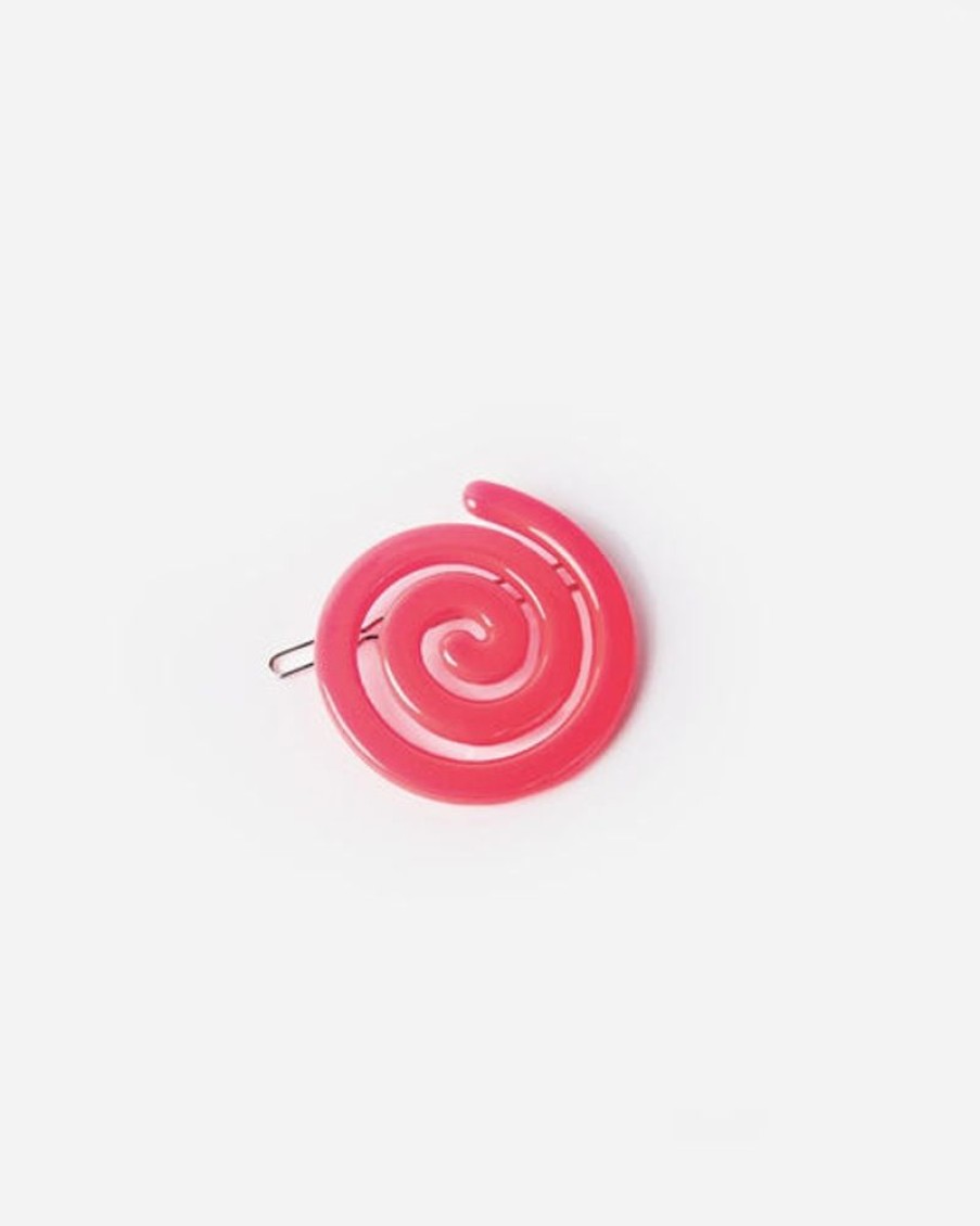 Accessories & Clothing Chunks | Chunks - Swirl Barrette Clip In Pink