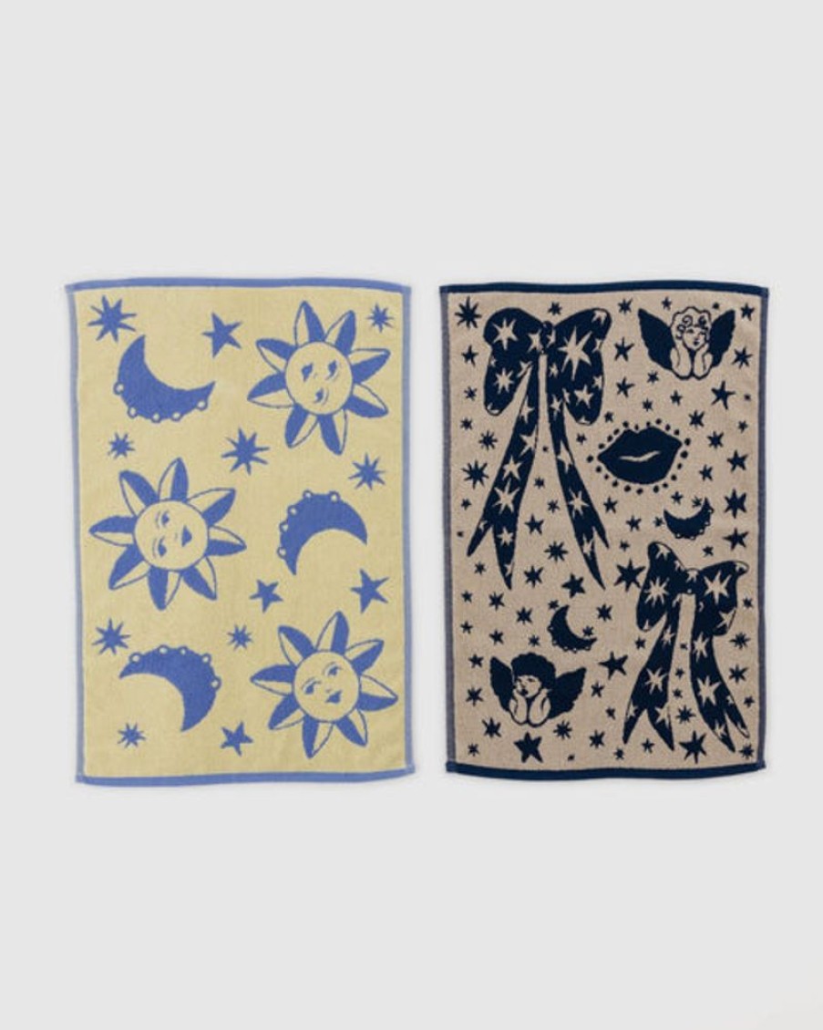 Home Decor Baggu | Baggu - Hand Towel Set Of 2 - Charms