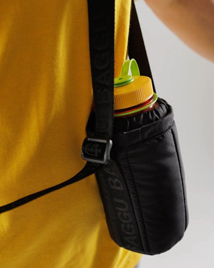 Accessories & Clothing Baggu | Baggu - Puffy Water Bottle Sling - Black