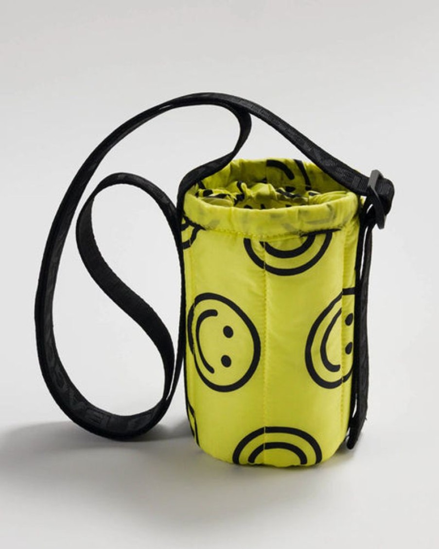 Accessories & Clothing Baggu | Baggu - Puffy Water Bottle Sling - Yellow Happy