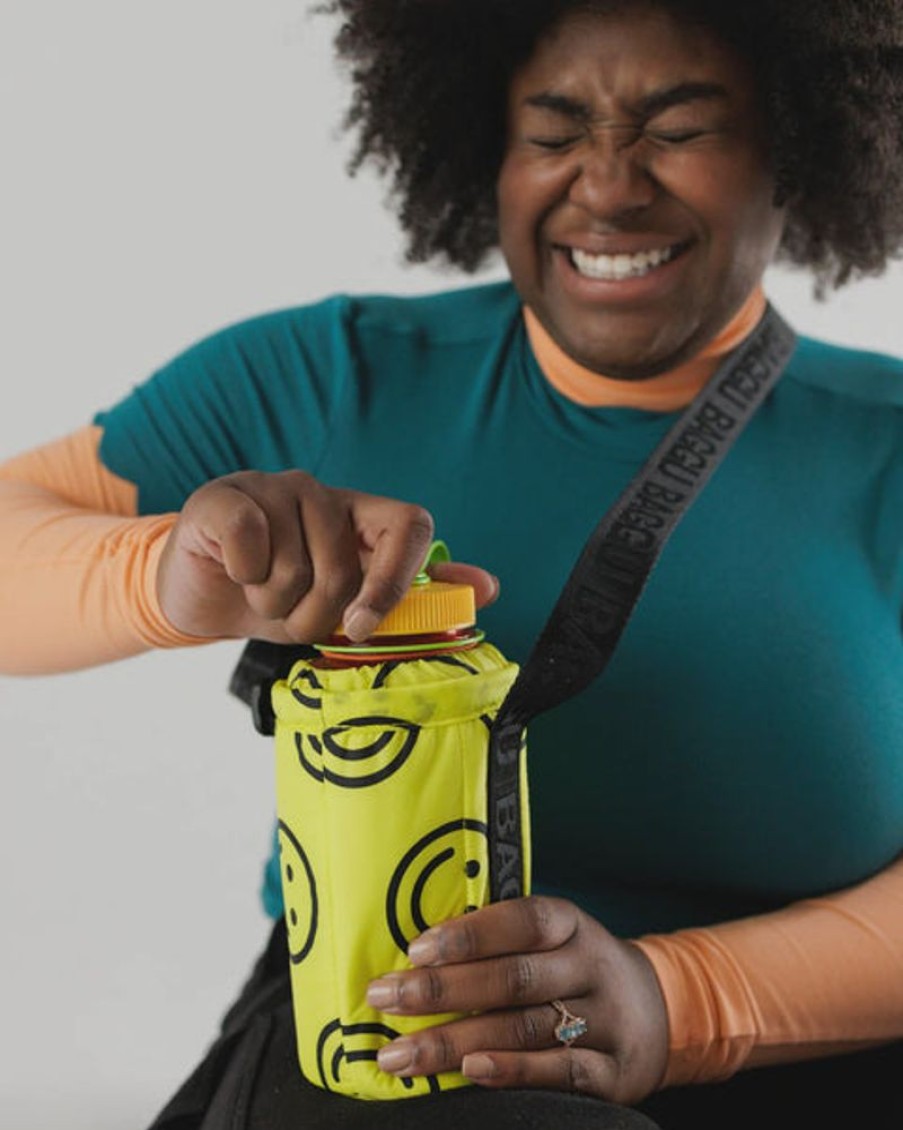 Accessories & Clothing Baggu | Baggu - Puffy Water Bottle Sling - Yellow Happy