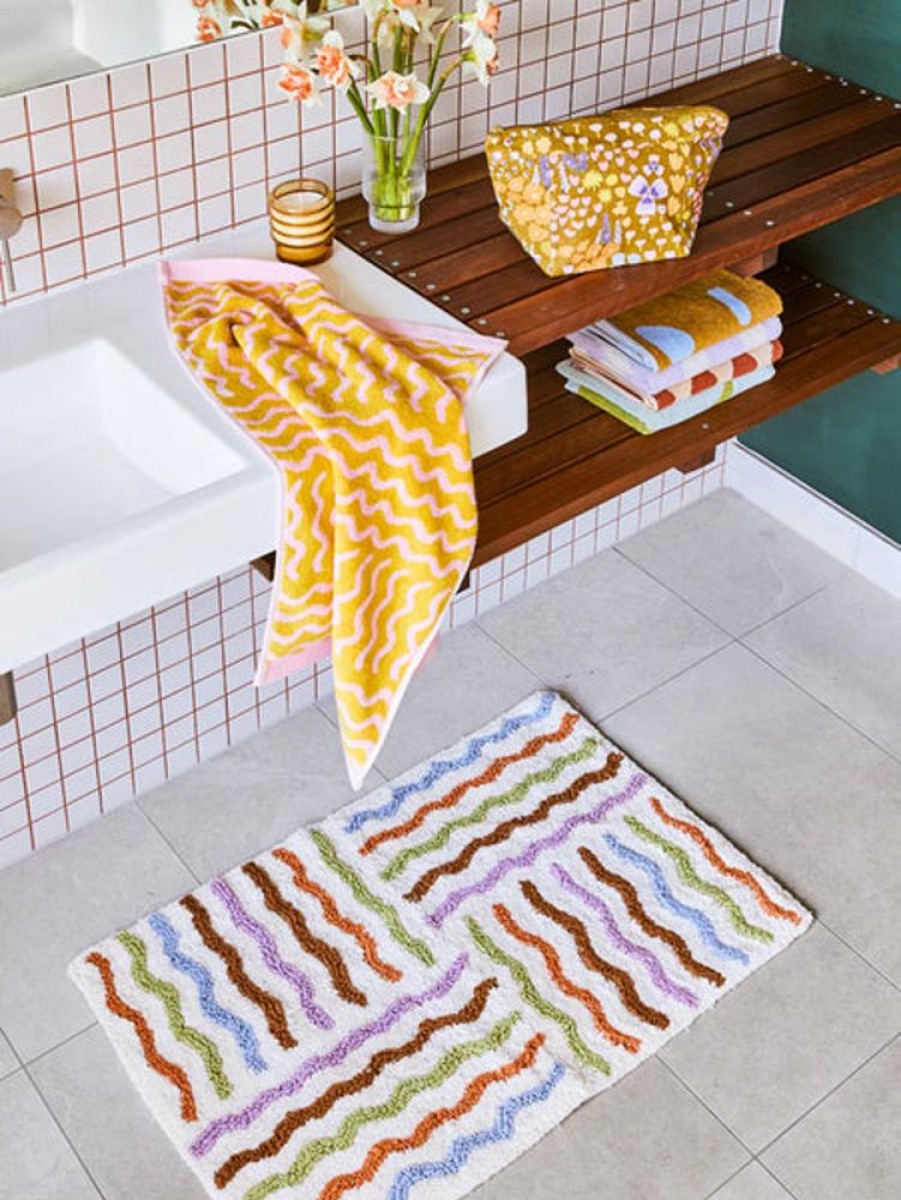 Home Decor Mosey Me | Mosey Me - Ripple Bath Mat