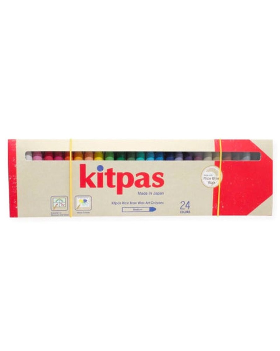 Kids & Babies Kitpas | Kitpas Medium Stick Rice Wax Crayons - 24 Colours