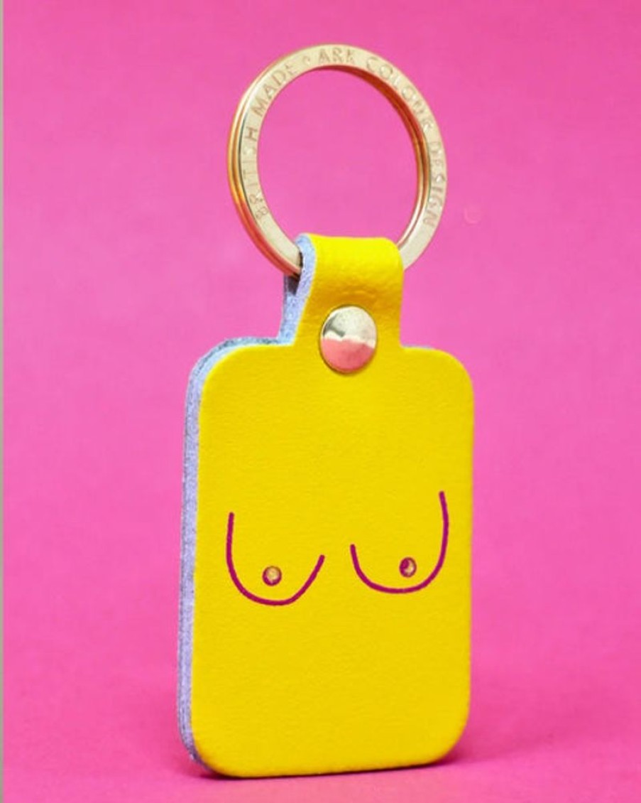 Accessories & Clothing Ark | Ark - Boob Key Fob - Bright Yellow