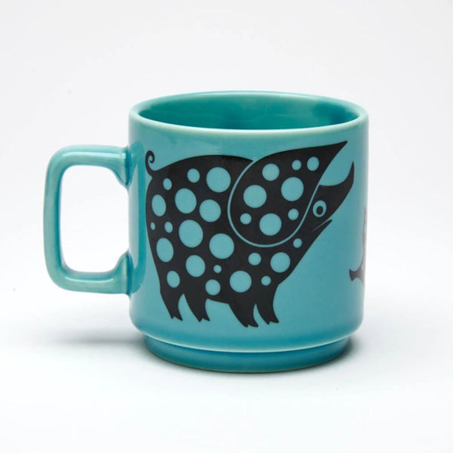 Tableware Magpie | Magpie X Hornsea Mug - Piggie Family Teal