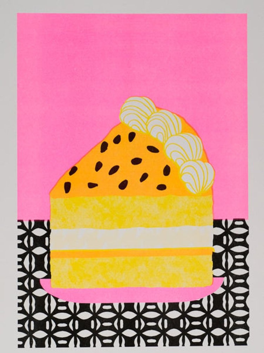 Kids & Babies Alice Oehr | Alice Oehr - Passionfruit Sponge Slice Riso Print - A3