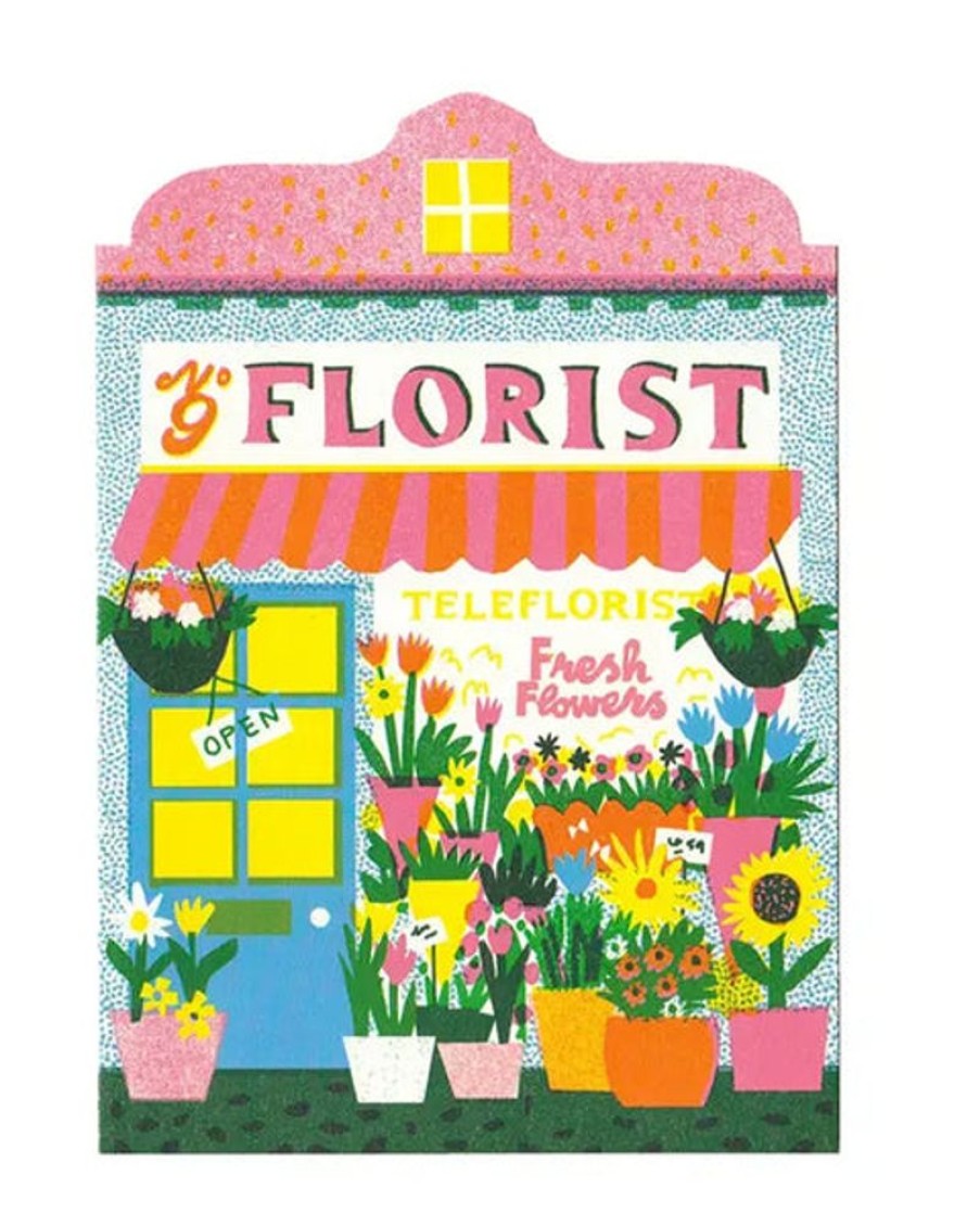 Cards The Printed Peanut | The Printed Peanut - Florist Shop Die Cut Card