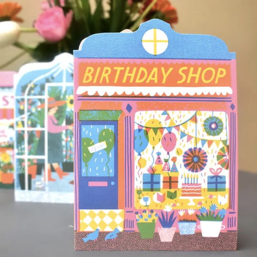 Cards The Printed Peanut | The Printed Peanut - Birthday Shop Die Cut Card