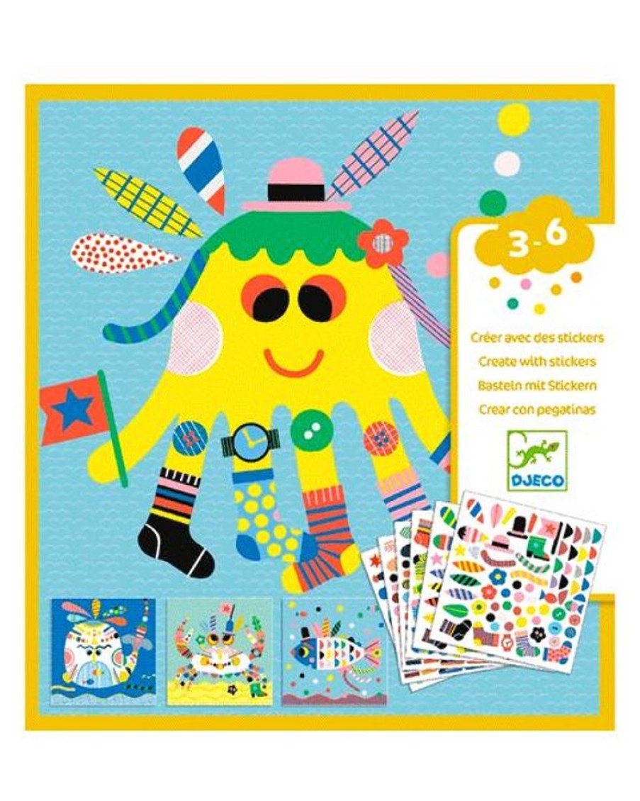 Stickers And Stationery Djeco | Djeco - Sea Creatures Stickers