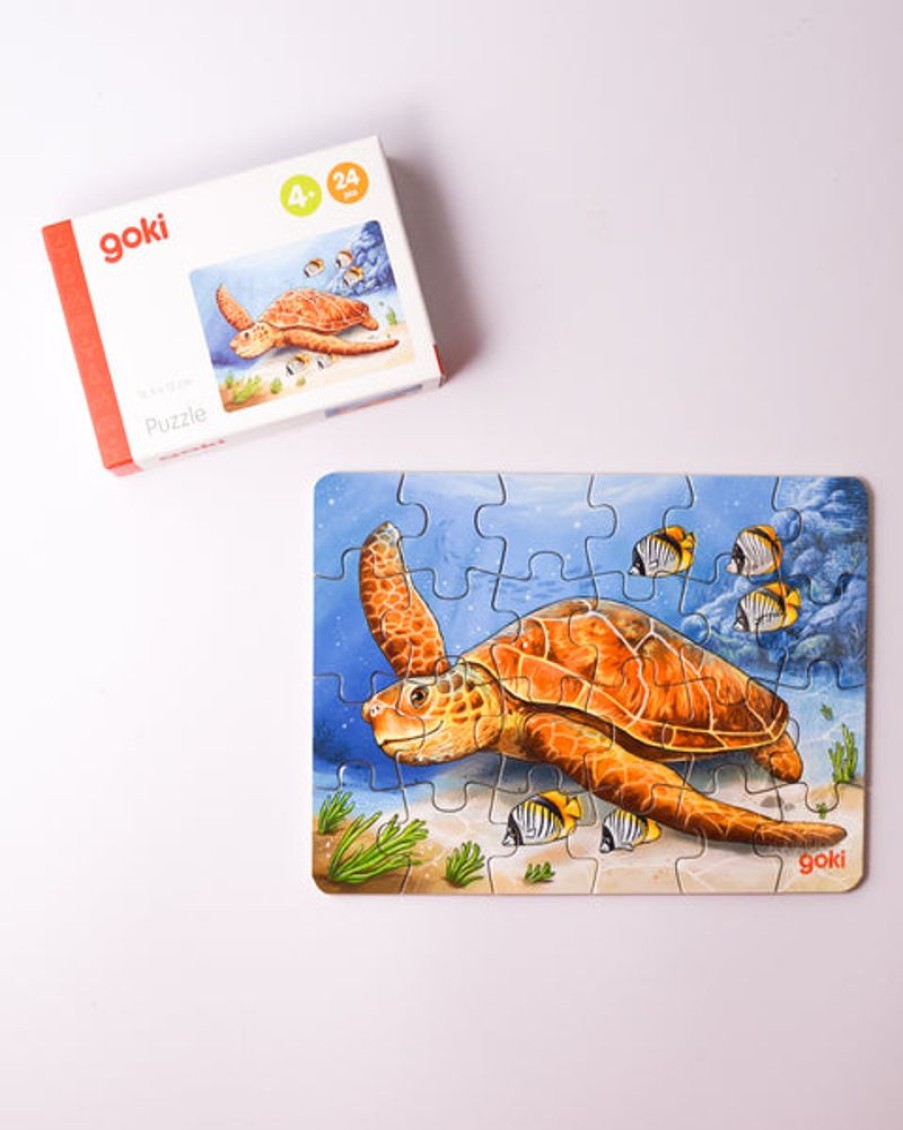 Kids & Babies GOKI | Goki - Mini Puzzle Australian Animals - Turtle