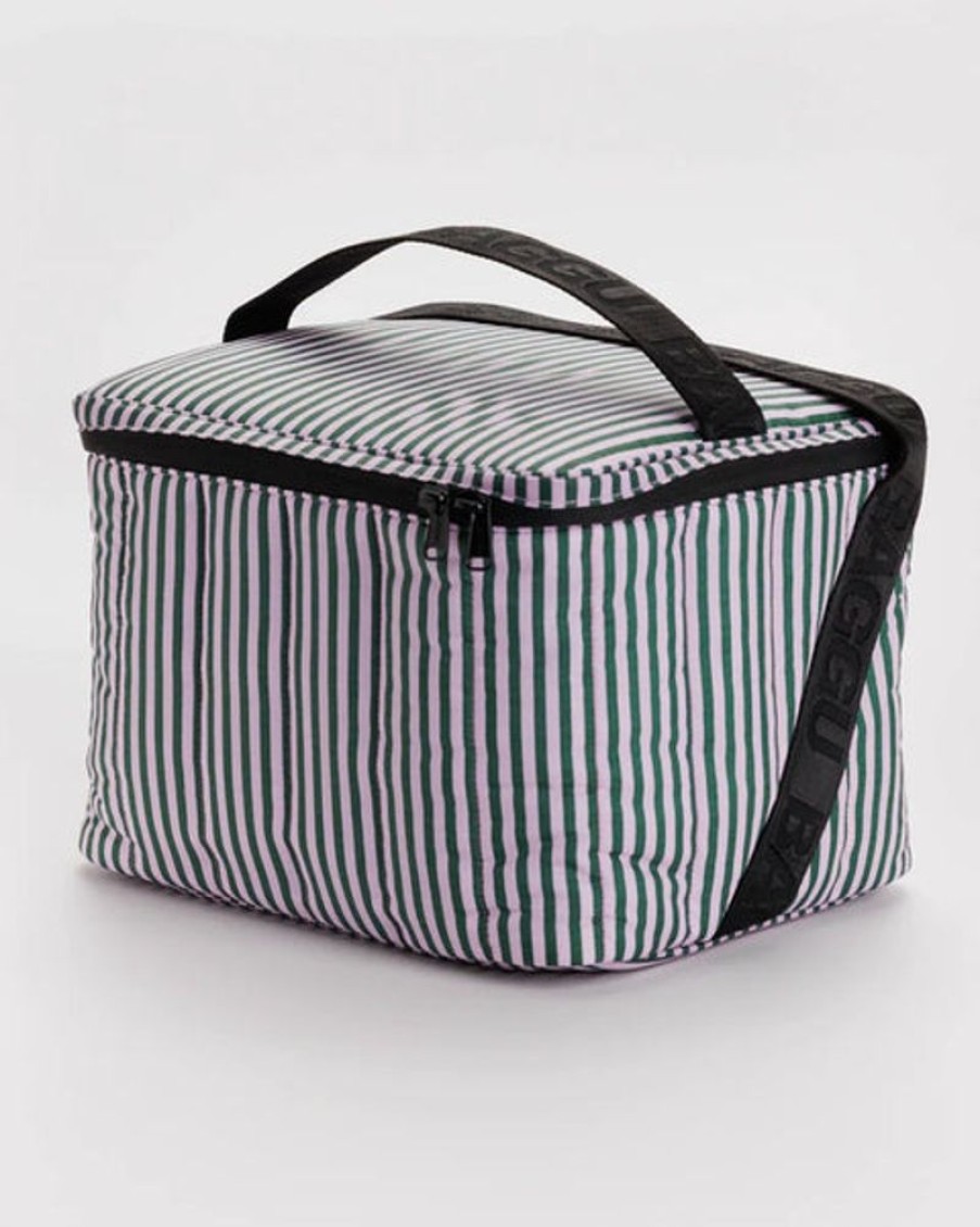 Tableware Baggu | Baggu - Puffy Cooler Bag - Lilac Candy Stripe