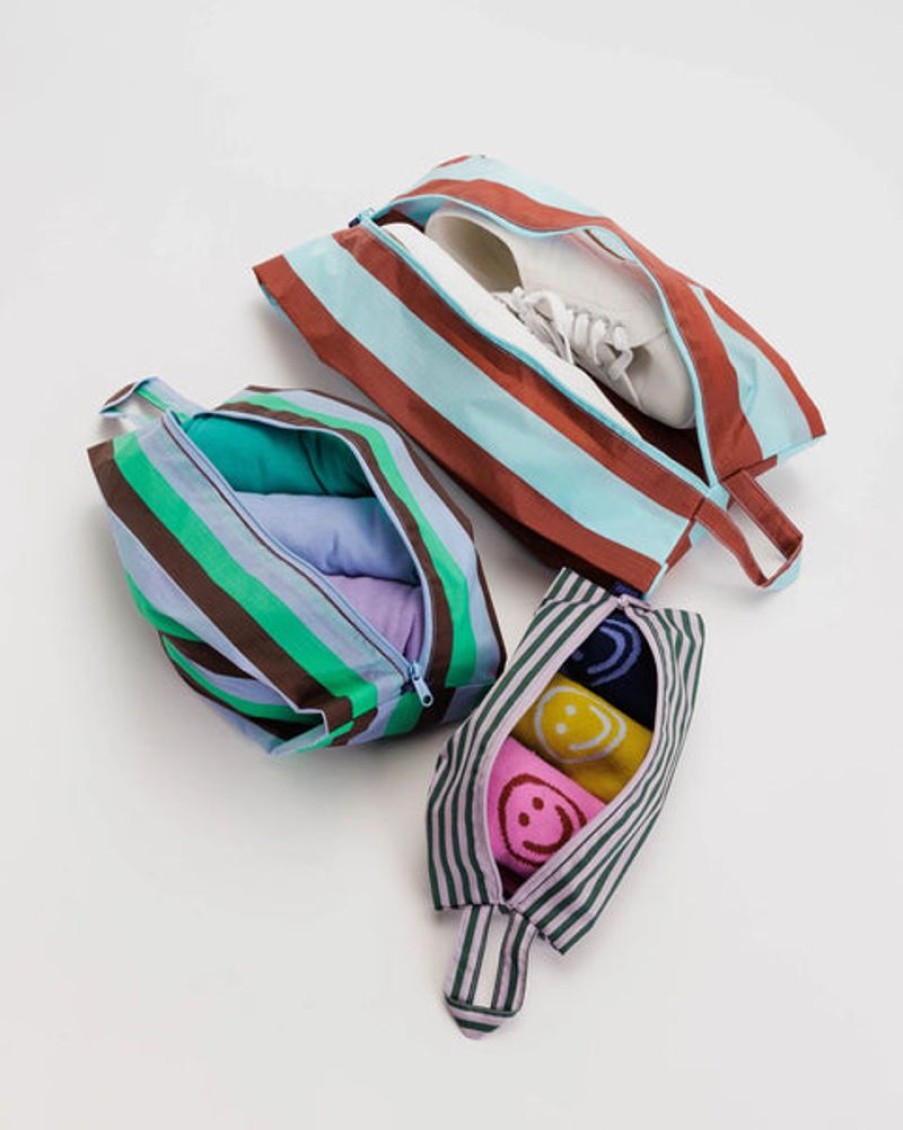 Accessories & Clothing Baggu | Baggu - 3D Zip Set - Vacation Stripe Mix