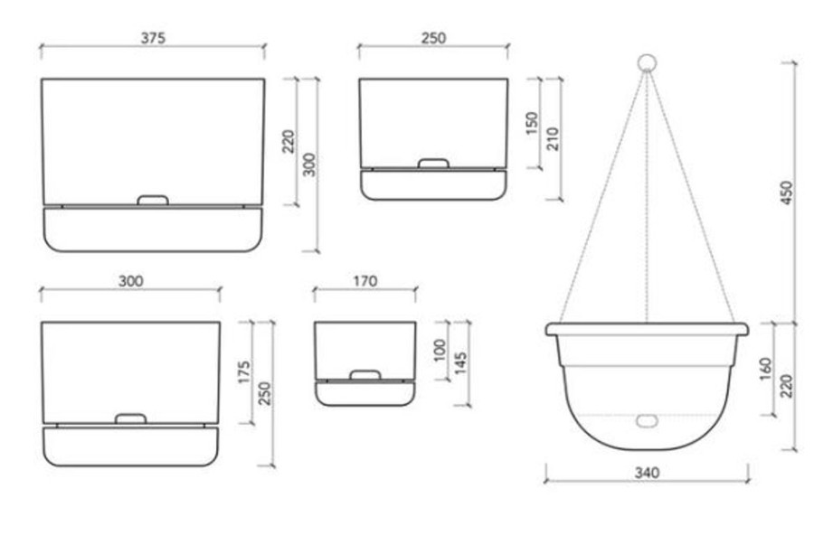 Home Decor MR KITLY | Mr Kitly - Self-Watering Hanging Pot 340Mm - Pick Up Only