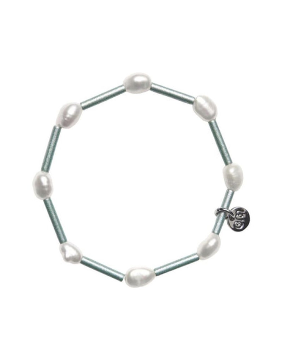 Jewellery Bianca Mavrick | Bianca Mavrick - Stretchy Pearly Bracelet (Frozen Seawater)