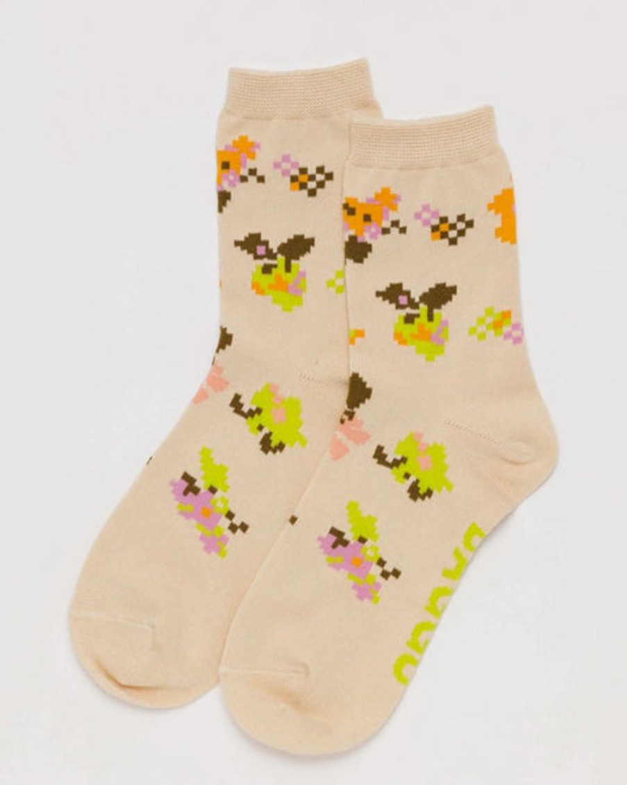 Accessories & Clothing Baggu | Baggu - Crew Sock - Tapestry Floral