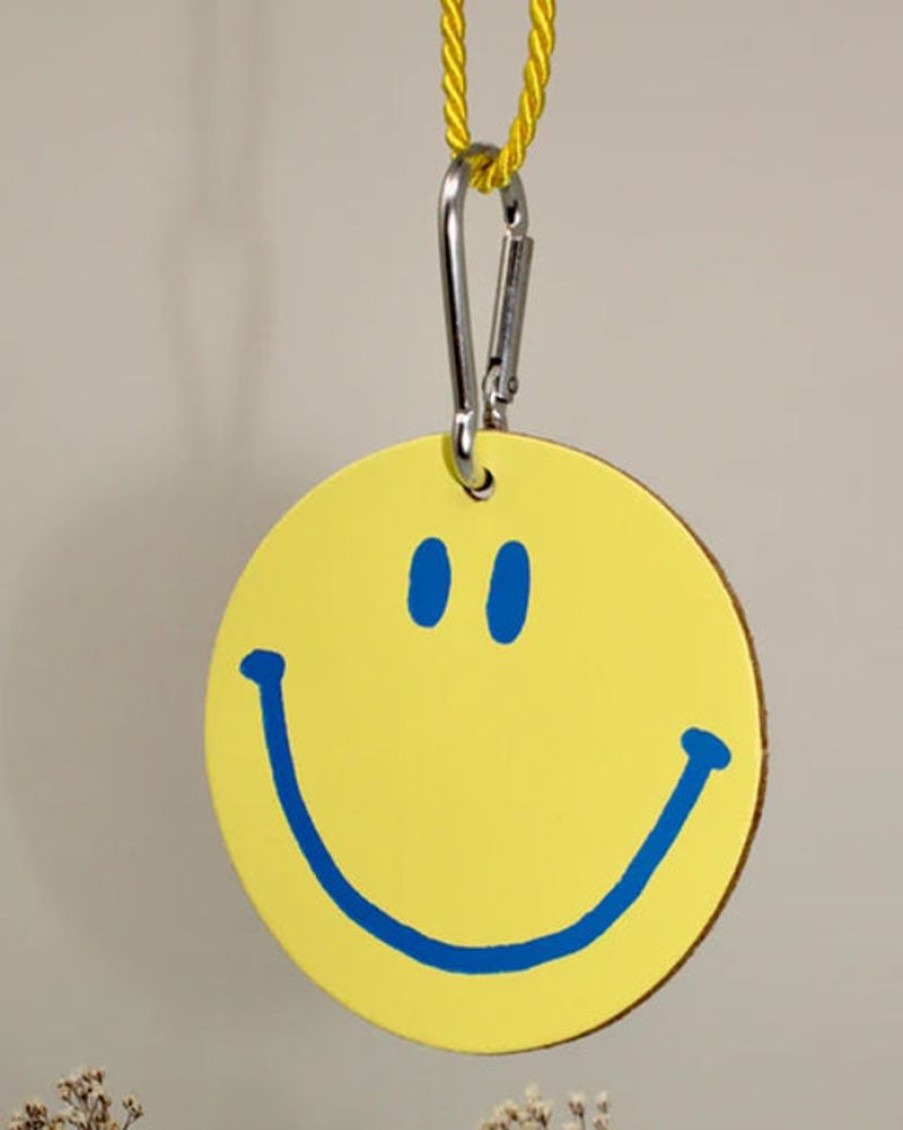 Accessories & Clothing Ark | Ark - Happy Face Bag Tag - Lemon