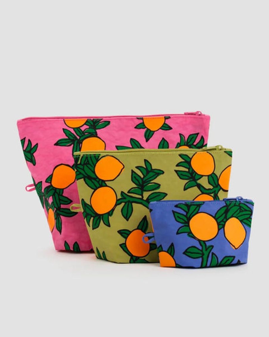 Accessories & Clothing Baggu | Baggu - Go Pouch Set - Orange Trees