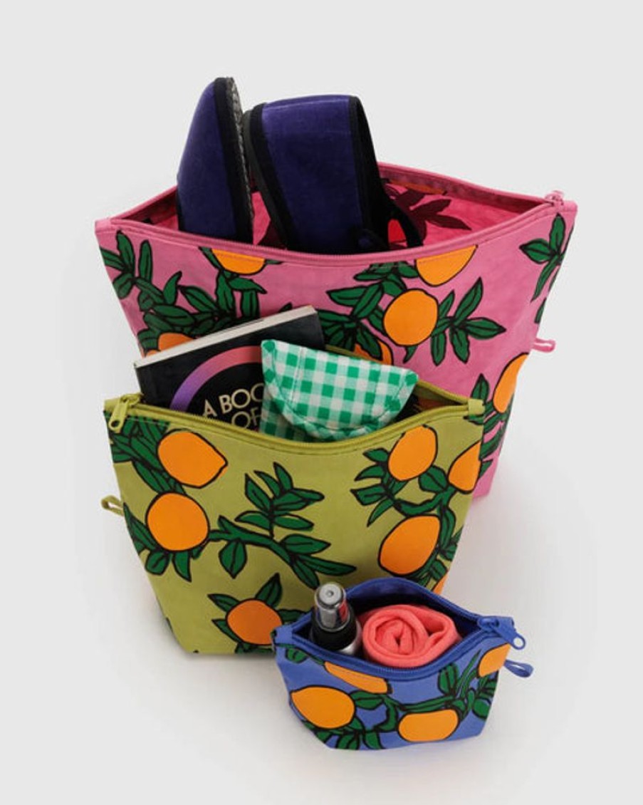 Accessories & Clothing Baggu | Baggu - Go Pouch Set - Orange Trees