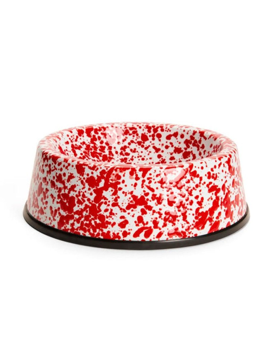 Tableware Crow Canyon | Crow Canyon - Pet Bowl Splatter Large Red