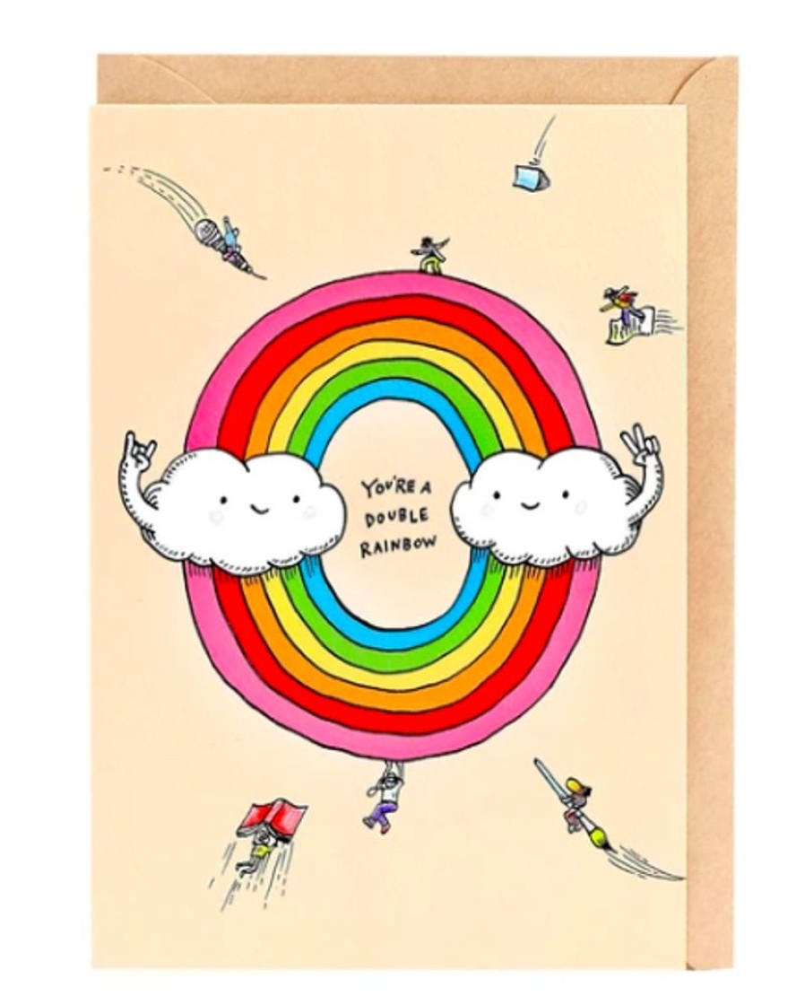 Cards Wally Paper Co | Wally Paper Co Cards - Double Rainbow