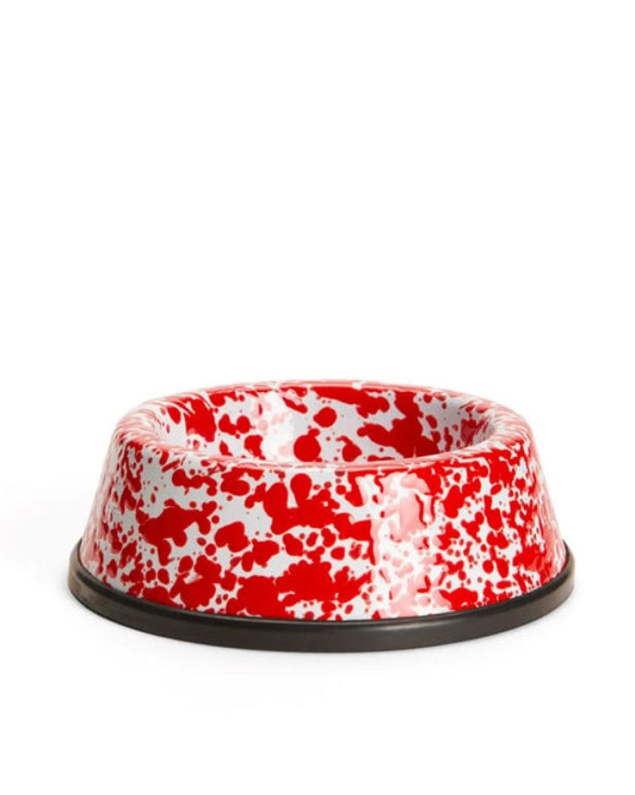 Tableware Crow Canyon | Crow Canyon - Pet Bowl Splatter Small Red