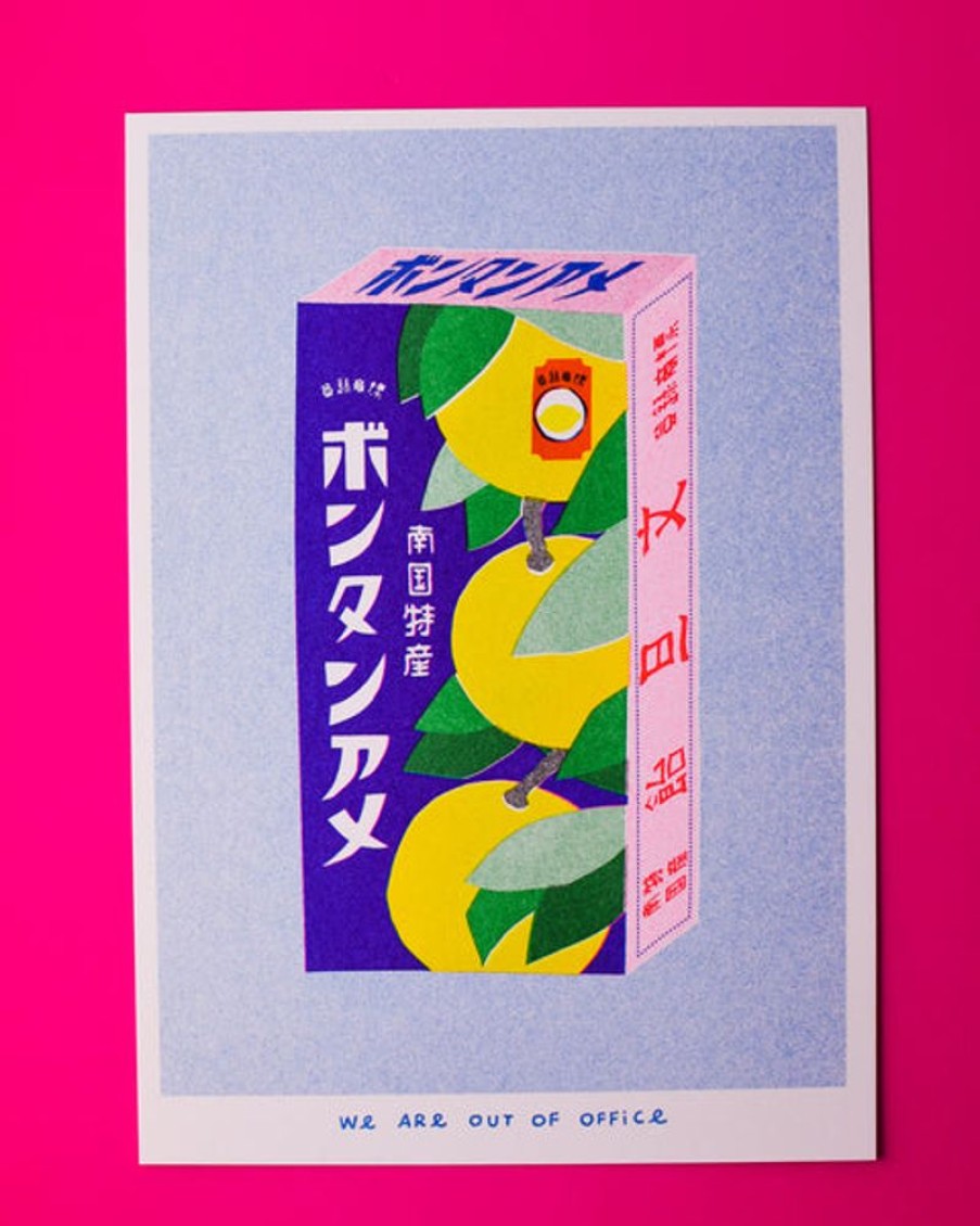 Home Decor we are out of office | We Are Out Of Office - Riso Print - Japanese Candy