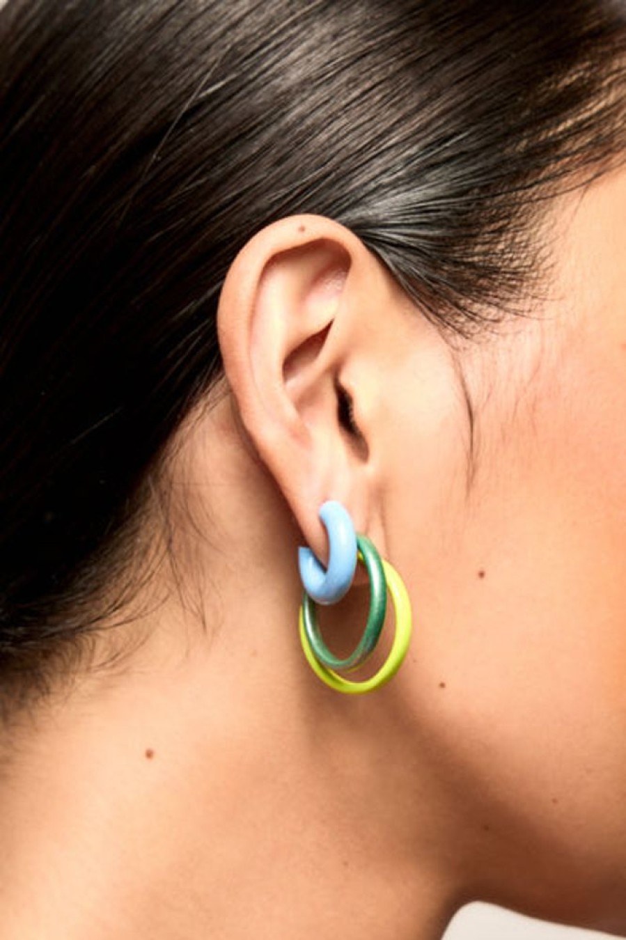 Jewellery Bianca Mavrick | Bianca Mavrick - Chroma Hoop Earrings - Powder Blue