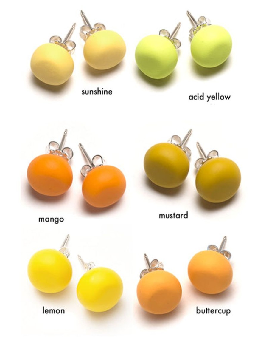 Jewellery Emily Green | Emily Green - Yellow Tone Stud Earrings