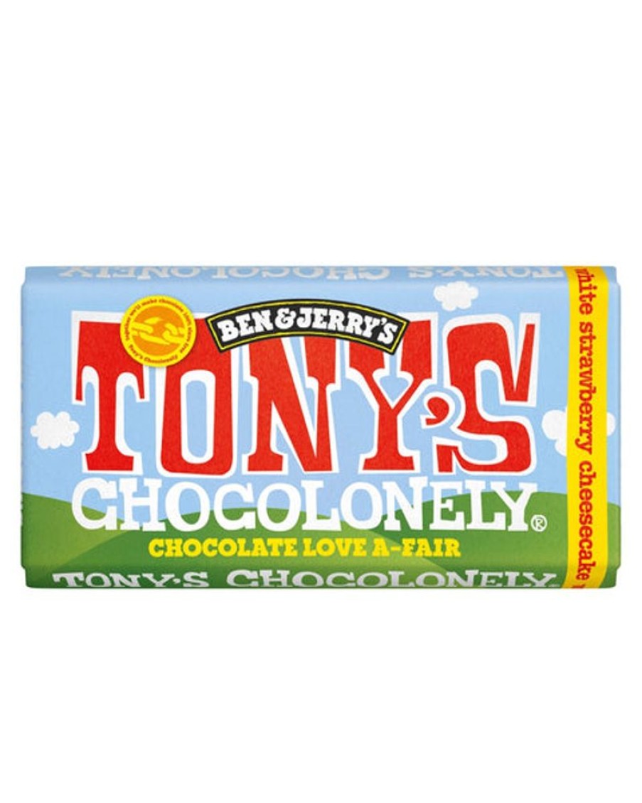 Food Tony's Chocolonely | Tony'S Chocolonely - White Strawberry Cheesecake 28%