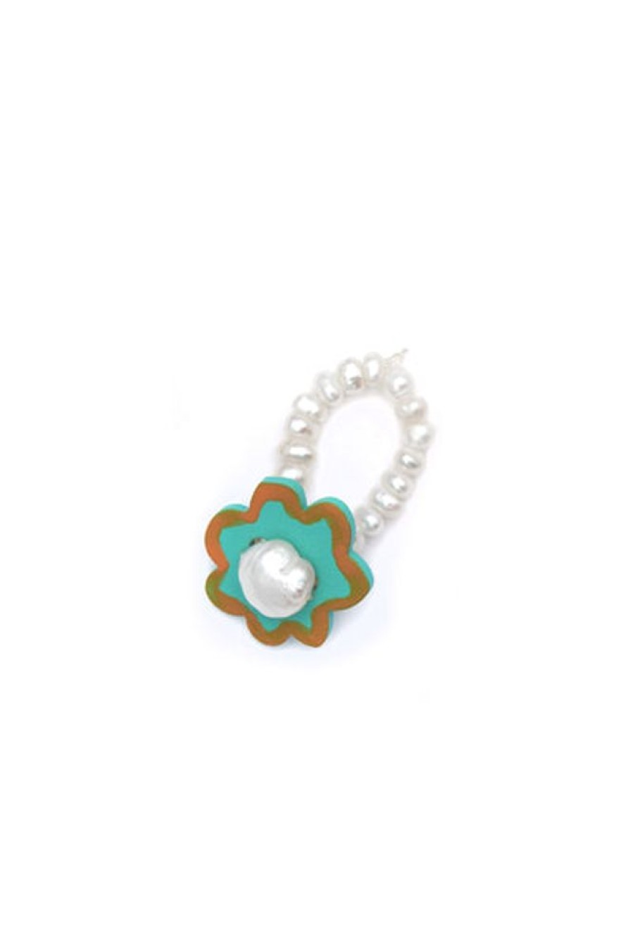 Jewellery Bianca Mavrick | Bianca Mavrick - Pearly Flower Ring - Teal