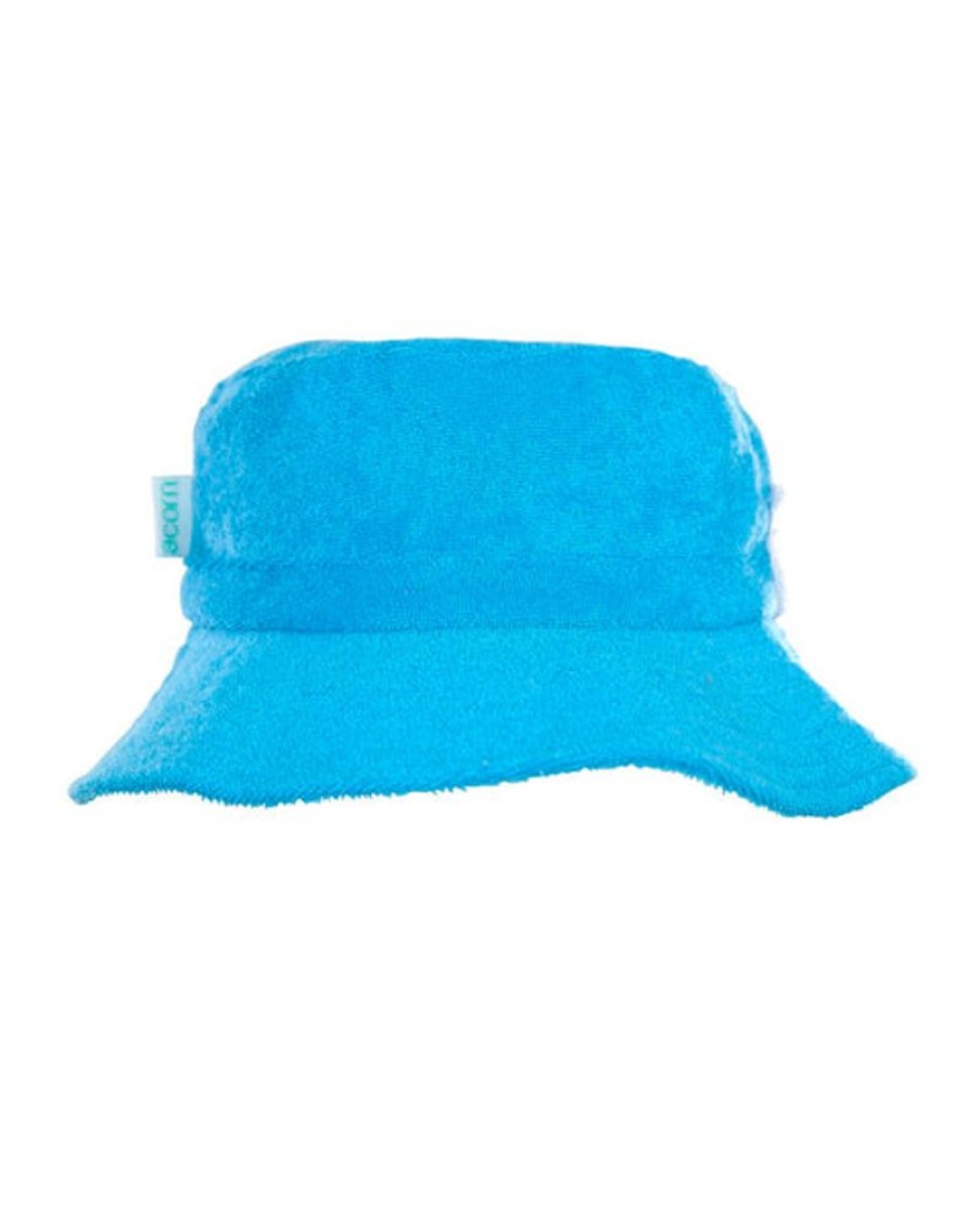 Kids & Babies Acorn kids | Acorn Kids - Azure Blue Terry Towelling Bucket Hat