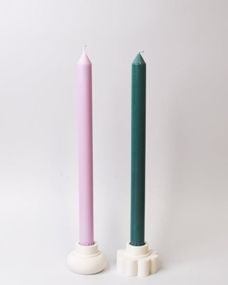 Home Decor Pinky's | Dinner Candle Set - Lilac And Emerald