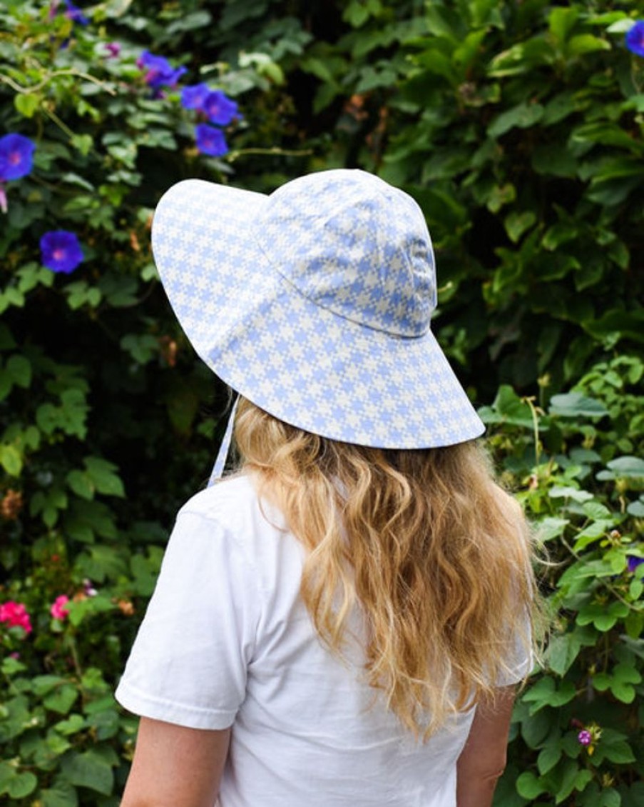 Accessories & Clothing Baggu | Baggu - Soft Sun Hat - Blue Pixel Gingham