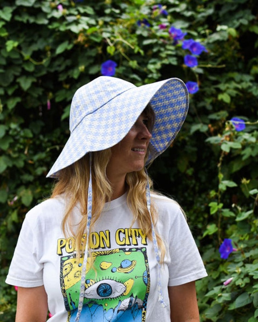 Accessories & Clothing Baggu | Baggu - Soft Sun Hat - Blue Pixel Gingham