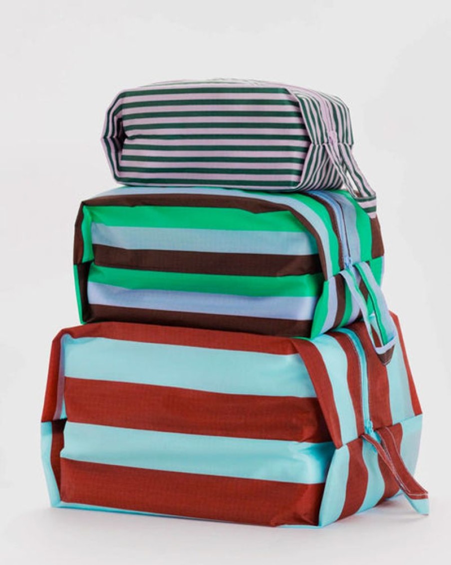 Home Decor Baggu | Baggu - 3D Zip Set - Vacation Stripe Mix