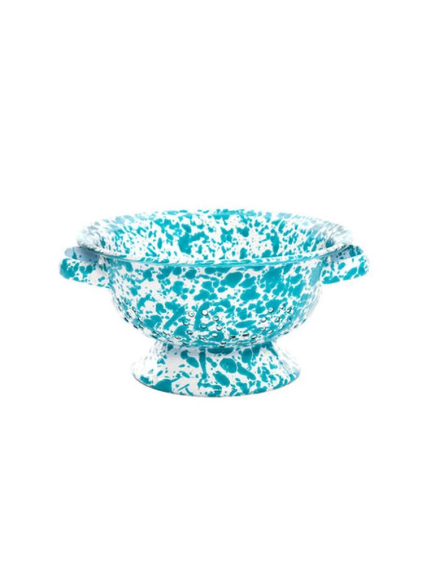 Tableware Crow Canyon | Crow Canyon - Splatter Small Berry Colander - Turquoise