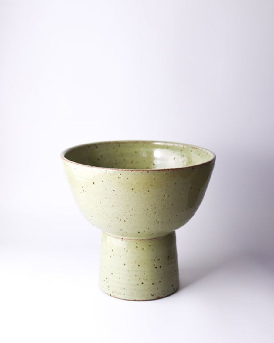 Home Decor Asobimasu | Asobimasu - Ashi Footed Bowl Green