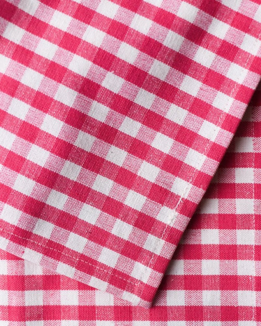 Tableware Pinky's | Gingham Check Table Cloth 150 X 250Cm - Pink