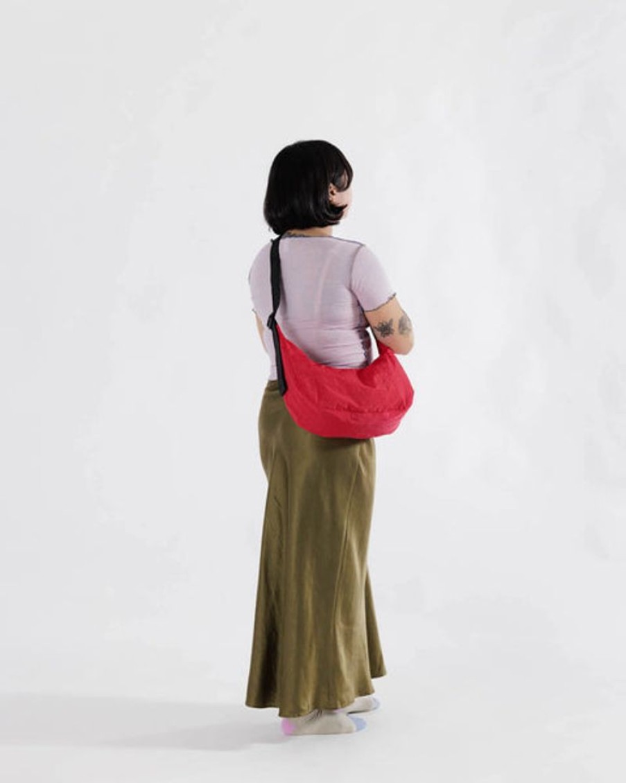 Accessories & Clothing Baggu | Baggu - Medium Nylon Crescent Bag - Candy Apple