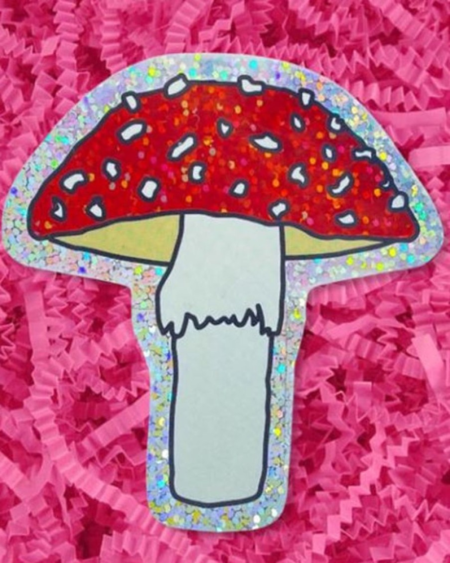 Stickers And Stationery Jenny Lemons | Jenny Lemons - Glitter Toadstool Sticker