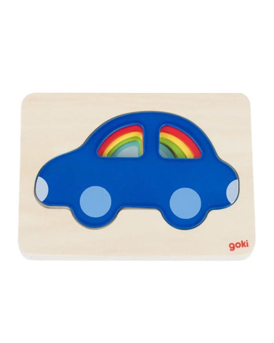 Kids & Babies GOKI | Goki - Car Wooden Layer Puzzle